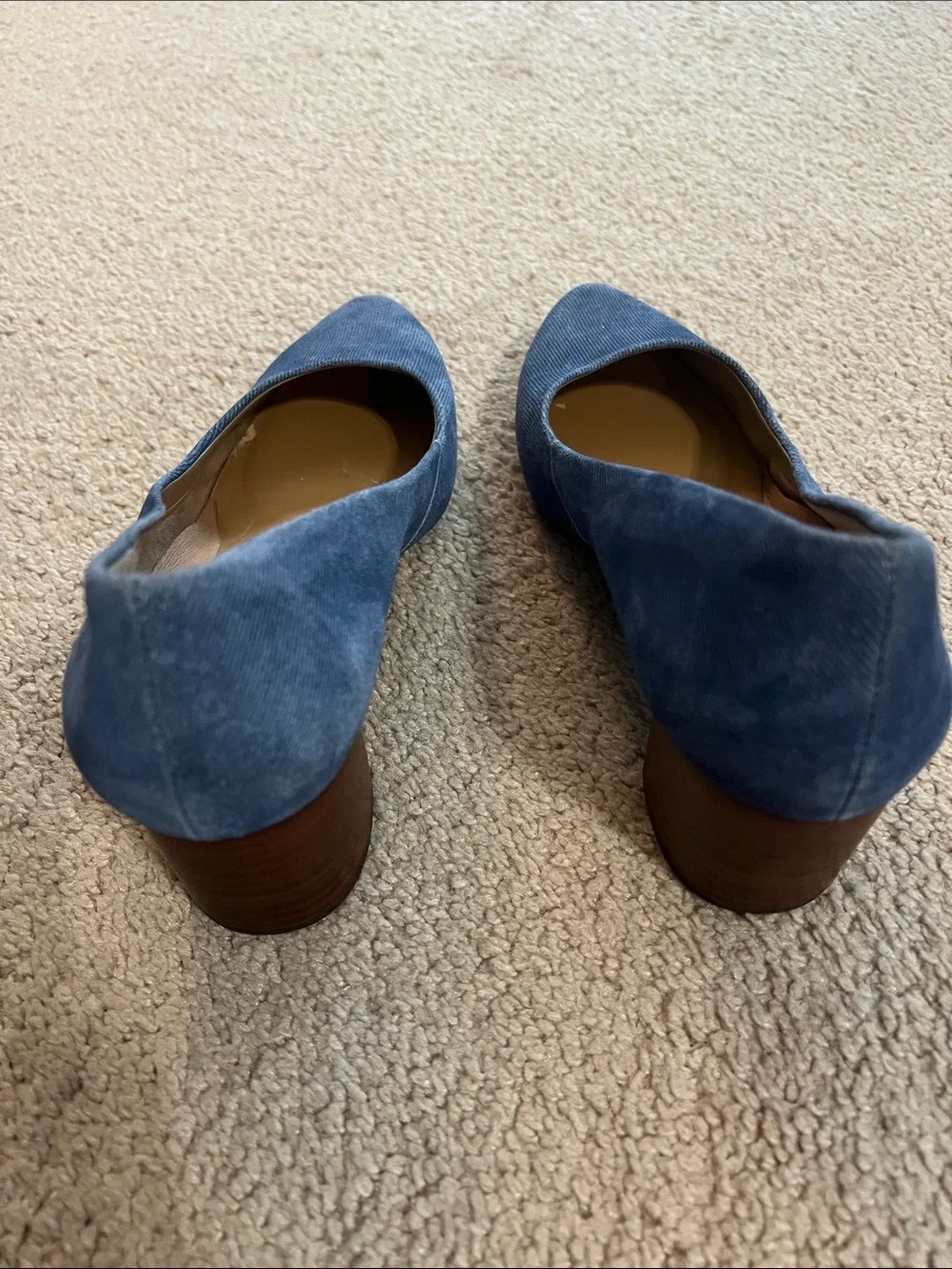 AEROSOLES Denim-Textured Blue denim Pointed-Toe Pumps size 7